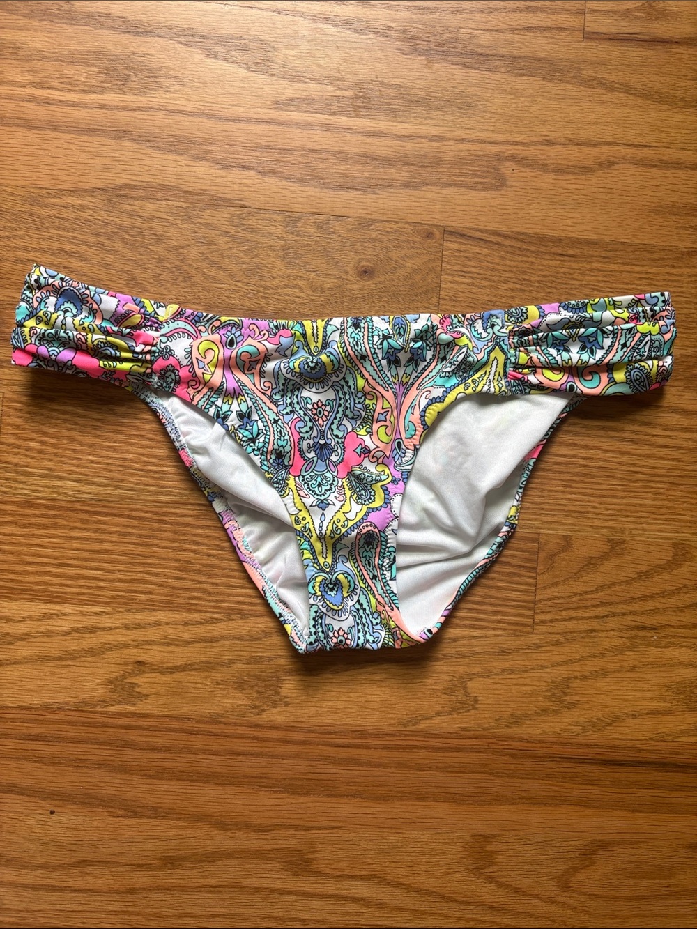 Victoria's Secret Paisley Bikini Bottoms in Pink, Yellow, Blue